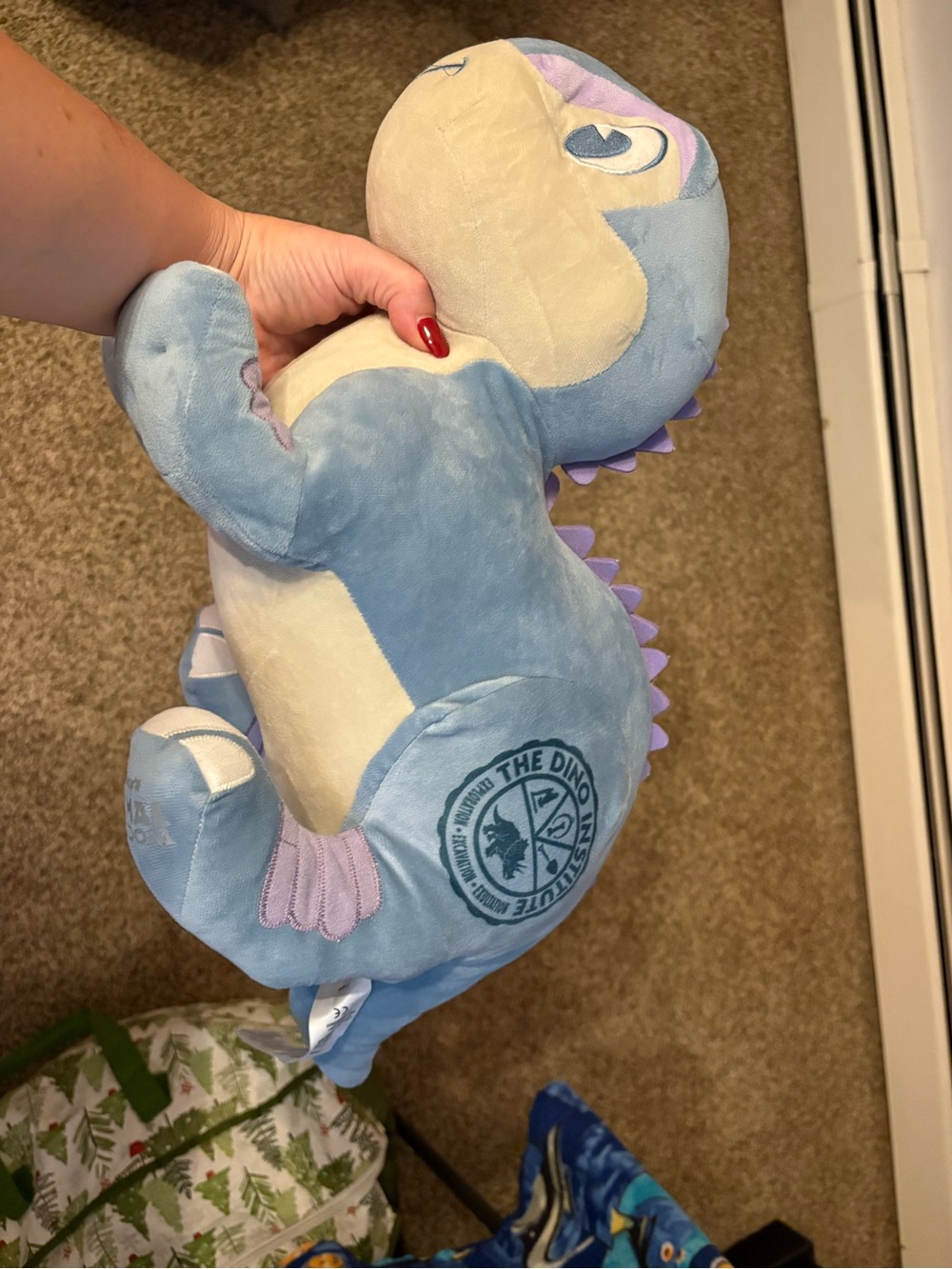 Disney world Dino Institute Plush Dino Stuffed Toy - Blue and Cream